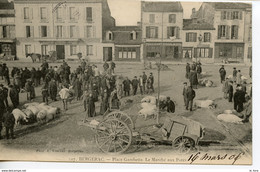 CPA BERGERAC 24. PLACE GAMBETTA. LE MARCHE AUX PORCS 1906 - France - 1906 - Recepties