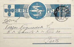 1936 Inteiro Postal Tipo «Tudo Pela Nação» De 25 C. Azul Enviado De Cuba Para O Porto - Postwaardestukken