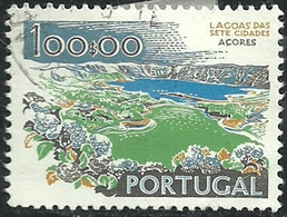 Portugal 1972-1981 1972 Paisagens E Monumentos Lagoa Das Sete Cidadades Açores - Lakes Of Seven Cities Azores Cancel - Usado