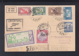 Ungarn Hungary Flugpost 1925 Szeged Nach Budapest - Covers & Documents