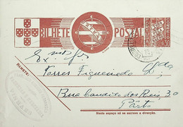 1942 Inteiro Postal Tipo «Tudo Pela Nação» De 30 C. Ocre-castanho Enviado De Vinhais Para O Porto - Ganzsachen
