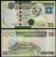 LIBYA BANKNOTE - 10 DINARS (2008-9) P#73 VF (NT#03) - Libyen