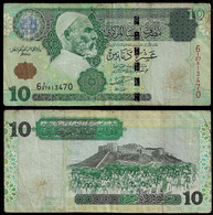 LIBYA BANKNOTE - 10 DINARS (2004) P#70a F (NT#03) - Libye
