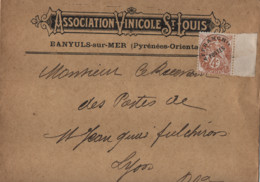 France Maury Préoblitéré 47 (Yvert 40) O 4c Type Blanc Seul Sur Lettre - 1893-1947