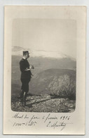Carte Photo Militaire Avec Jumelle  Au Mont De Fer A 1000 M D'altitude En 1916 , Savoie 73 ? - A Identifier