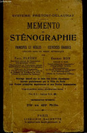 Mémento De Sténographie. - FLEURY Paul Et ROY Ernest. - 0 - Boekhouding & Beheer