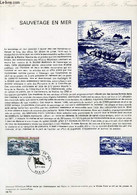 DOCUMENT PHILATELIQUE OFFICIEL N° 08-74 - SAUVETAGE EN MER (N°1791 YVERT ET TELLIER) - CHAPELET R. -  DURRENS C. - 1974 - Cartas & Documentos