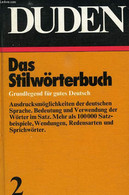 DUDEN, DAS STILWORTERBUCH DER DEUTSCHEN SPRACHE, BAND 2 - COLLECTIF - 1970 - Atlas