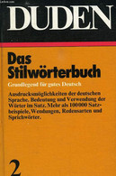 DUDEN, DAS STILWORTERBUCH DER DEUTSCHEN SPRACHE, BAND 2 - COLLECTIF - 1970 - Atlanti