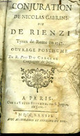 Conjuration De Nicolas Gabrini Dit De Rienzi, Tyran De Rome En 1347. - R. PERE DU CERCEAU - 1733 - 1701-1800