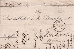 AUTRICHE  1862 LETTRE DE AGRAM/ZAGREB - ...-1850 Voorfilatelie