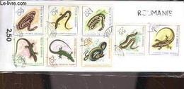 Collection De 8 Timbres-poste Oblitérés, De Roumanie. Série : Reptiles, Serpents, Lézards (Eremias Arguta Deserti, Angui - Philately And Postal History