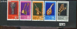 Collection De 5 Timbres-poste Oblitérés, De La République Fédérale D'Allemagne (RFA). Série : Instruments (Darbuka, Mand - Philatélie Et Histoire Postale