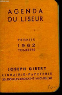 Agenda Du Liseur. Premier Trimestre 1962. - COLLECTIF - 1961 - Terminkalender Leer