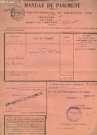 Mandat De Paiement - Budget Département De L'Exercice 1922 - Coutreau (Les Héritiers) - DEPARTEMENT DE LA GIRONDE - 1922 - Décrets & Lois