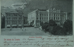 Trieste // Un Saluto Da  - Piazza Grande 190? With Austria Stamp - Trieste (Triest)