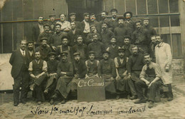 Paris 2ème * Carte Photo * Ouvrier De La Cie COSMOS Fabricant Matériel Bureau Bureautique , 3 Rue Grammont * Mai 1907 - Paris (02)