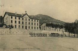 Menton * La Caserne Des Chasseurs Alpins * Militaire Militaria - Menton