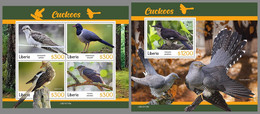 LIBERIA 2021 MNH Cuckoos Kuckuck Coucous M/S+S/S - OFFICIAL ISSUE - DHQ2113 - Cuckoos & Turacos