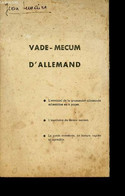 PLAQUETTE - VADE-MECUM D'ALLEMAND / L'ESSENTIEL DE LA GRAMMAIRE ALLEMANDE SCHEMATISE EN 4 PAGES - L'AUXILIAIRE DE DEVOIR - Atlanten