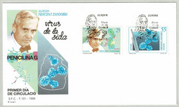 Andorra 1994, FDC Penicilin, Europa Cept - Pharmacy