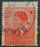 KING PETER II-1.50 D-ERROR-FACE -YUGOSLAVIA-1939 - Ongetande, Proeven & Plaatfouten