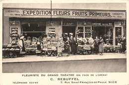 Nice * Devanture Fleuriste Du Grand Théâtre C. REBUFFEL * 7 Rue St François De Paul - Otros & Sin Clasificación