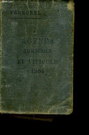 AGENDA AGRICOLE & VITICOLE 1904. - V. VERMOREL - 1904 - Agenda Vírgenes