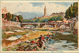 Nice * Le Paillon * Cpa Illustrée Casimir RAYMOND * Lavoir Laveuses - Otros & Sin Clasificación