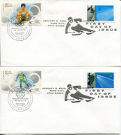 Germany USA FDC - Winter Olympics - Skiing, Ski Jumping + - Hiver 2002: Salt Lake City