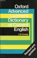 OXFORD ADVANCED LEARNER'S DICTIONARY OF CURRENT ENGLISH - HORNBY A. S., COWIE A. P. - 1974 - Dictionnaires, Thésaurus