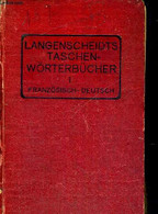 DICTIONNAIRE DE POCHE DES LANGUES FRANCAISE ET ALLEMANDE - 1ERE PARTIE - FRANCAIS-ALLEMAND - SCHELLENS JACOB - 1911 - Atlas