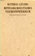 MATTHIAS LEXERS MITTELHOCHDEUTSCHES TASCHENWÖRTERBUCH - LEXER MATTHIAS - 1944 - Atlas