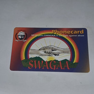 Swaziland-(SZ-SWT-0011A)-swagaa-(4)-(E10)-(SNAA03300736077)-used Card+1card Prepiad Free - Swasiland