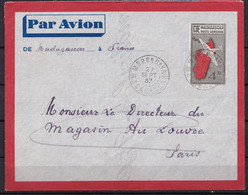 CF-MG-33 – FRENCH COLONIES – MADAGASCAR – NICE AIRGRAM – 1937 - Y&T # 68 - Lettres & Documents