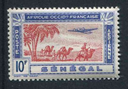 TIMBRE** De 1942 Gommé De La Poste Aérienne Du SENEGAL "10 F. - Avion Survolant Une Caravane" - Luftpost