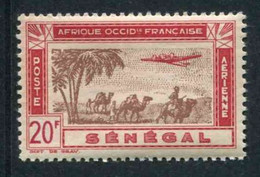 TIMBRE** De 1942 Gommé De La Poste Aérienne Du SENEGAL "20 F. - Avion Survolant Une Caravane" - Posta Aerea