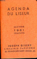 AGENDA SCOLAIRE - 1961 - QUATRIEME TRIMESTRE - COLLECTIF - 1960 - Blanco Agenda