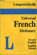 LANGENSCHEIDT'S UNIVERSAL DICTIONARY, FRENCH-ENGLISH, ENGLISH-FRENCH - COLLECTIF - 1980 - Dictionnaires, Thésaurus