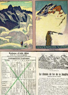 1 PLAQUETTE DE "JUNGFRAUBAHN-SCHWEIZ" + 1 Depliant  "les Chemins De Fer De Jungfrau" (Obernand Bernois, Suisse). - COLLE - Aardrijkskunde