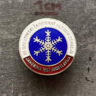 Badge Pin ZN010098 - Skiing Alpine Countries Junior Championships Yugoslavia Bosnia Republika Srpska Jahorina 1957 - Winter Sports