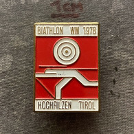 Badge Pin ZN010103 - Skiing Biathlon World Championships Hochfilzen Austria 1978 - Biathlon