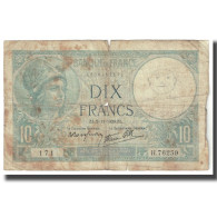 France, 10 Francs, Minerve, 1939, Platet Strohl, 1939-11-02, B+, Fayette:7.14 - 10 F 1916-1942 ''Minerve''