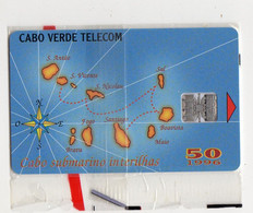 CAP VERT REF MV CARDS CPV-13 50U MAP OF CAP VERDE Année 1996 BLISTER - Capo Verde