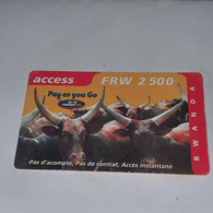 RWANDA-(RW-ACC-REF-0002D)-pay As You Go Cattle(1)-(frw-2.500)-(169669228937)-(15/2/2002)used Card+1card Prepiad Free - Ruanda