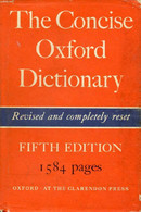 THE CONCISE OXFORD DICTIONARY OF CURRENT ENGLISH - FOWLER F. G. & H. W. - 1967 - Dictionnaires, Thésaurus