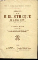 CATALOGUE DE LA BIBLIOTHEQUE DE M.JULES COÜET - CINQUIEME PARTIE - BEAUX-ARTS - PARIS ET SES ENVIRONS - PROVINCES - HIST - Agendas