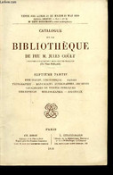 CATALOGUE DE LA BIBLIOTHEQUE DE FEU M. JULES COÜET - SEPTIEME PARTIE - PHILOLOGIE, LINGUISTIQUE - PATOIS - TYPOGRAPHIE - - Agendas & Calendriers