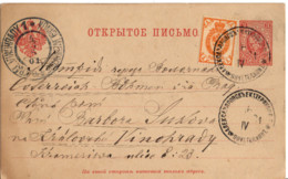 FINLANDE ENTIER POSTAL AVEC COMPLEMENT OBLITERE POUR LA BOHEME AUTRICHE - Brieven En Documenten