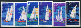 BULGARIA 1973 Sailing Sports Imperforate Used.  Michel 2294-99 - Oblitérés